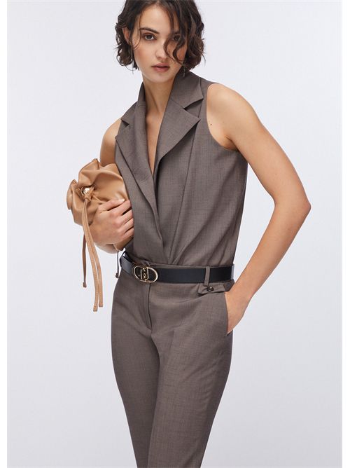 Pantaloni straight in tessuto mélange LIU JO | CA6367T577A/P9578